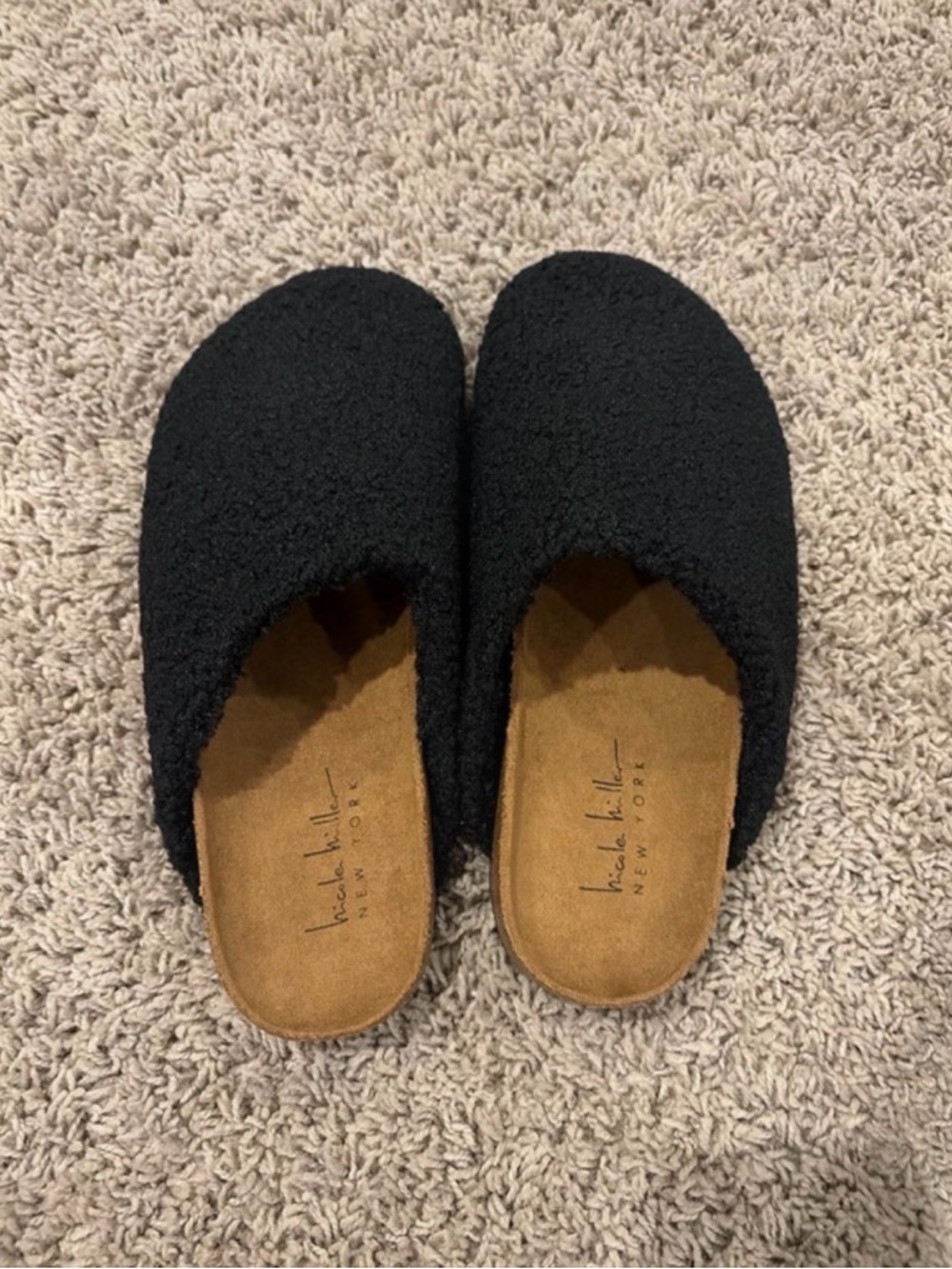 Nicole Miller Black Slip-On Mules